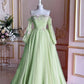 Green Gorgeous Exquisite Beaded Long Tulle Ball Gown Evening Gown nv4169
