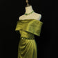 Olive Green Long Satin Prom Dress Evening Dress nv4790