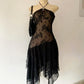 NiceVestidos-Black lace short/mid-length unique homecoming dress nv5466