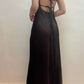 NiceVestidos--Exquisite floral beaded fairy dress Sleeveless Black Chiffon Slim fit Floor length Evening Dress NV5775