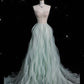 Green gorgeous elegant vintage fashion exquisite beading A-line sweetheart tulle floor length formal evening gown ball gown nv3858