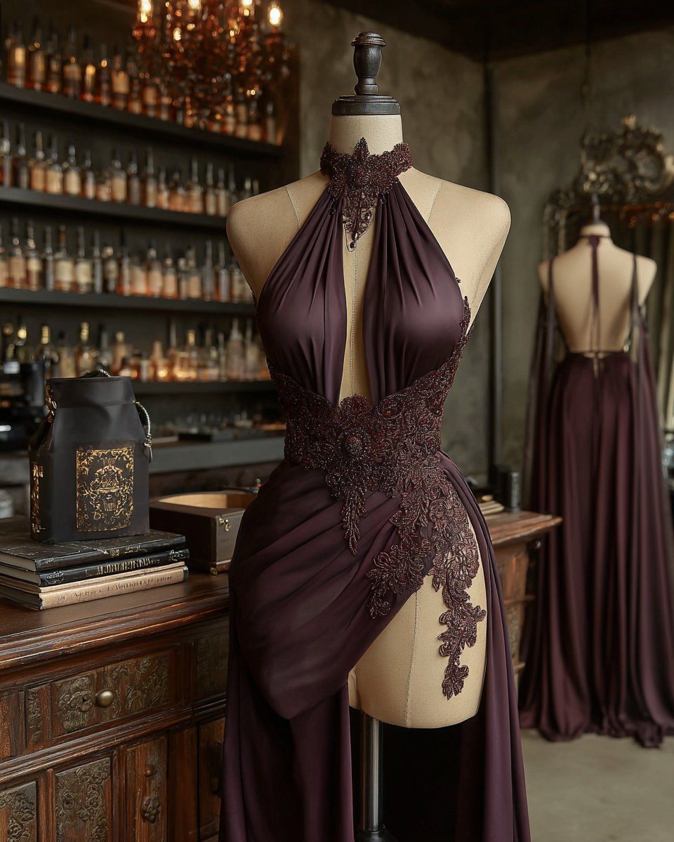 NiceVestidos – Retro, sexy und exquisit besticktes langes Kleid NV6042