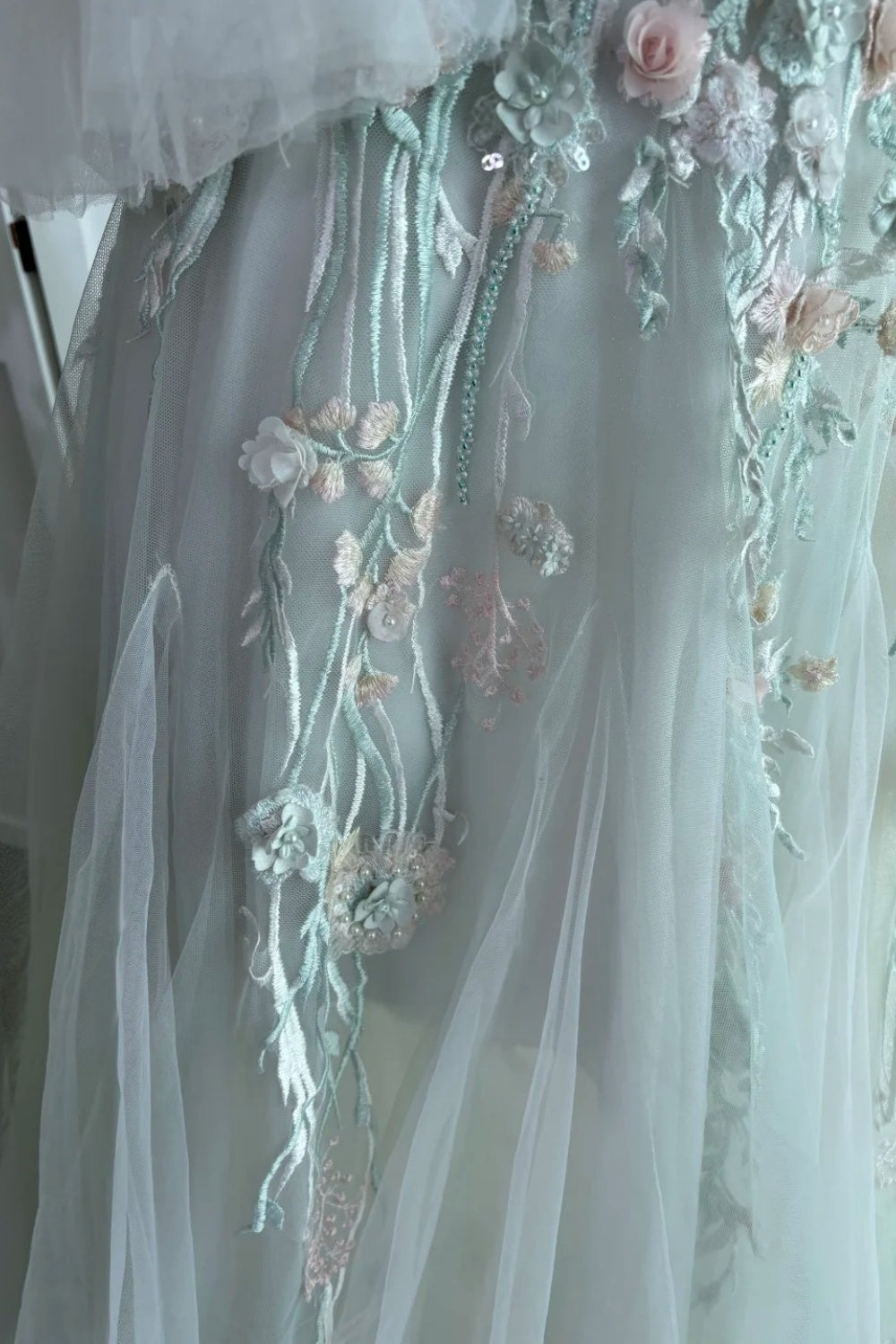 Fairy delicate floral long chiffon formal dress NV6604