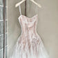 Light /Dark Pink Sweet Spaghetti Strap Lace Short Princess Homecoming Dress Party Dress Graduation Dress nv3287