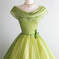 NiceVestidos-Green Chiffon Short Homecoming Dress Party Dress nv5527