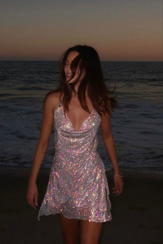 Pink Shiny Short Fashion Homecoming Dress Cocktail Party Dress nv4680