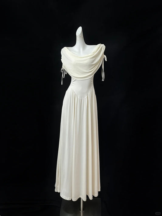 NiceVestidos-White simple fashion long satin prom dress Nv5618