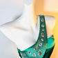 Green beaded one shoulder fashion exquisite short satin homecoming dress birthday party dress nv5308