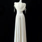 NiceVestidos-White simple fashion long satin prom dress Nv5618