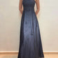 NiceVestidos--Dark blue/dark grey floral exquisite beaded long tulle prom gown fairy dress NV5777
