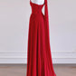 Rotes, modisches Meerjungfrau-Kleid, lang, Chiffon, Ballkleid, Abendkleid, Partykleid, nv4729