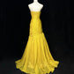 Yellow Elegant Long Tulle Prom Dres Evening Dress nv4926