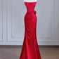 Red Fashion Long Satin Prom Dress Evening Dress Party Dress nv4959