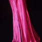 Rose Red Barbie Princess Fashion Off Shoulder Back Long Satin Prom Dress Evening Dress nv5205