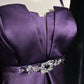 Purple Homecoming Dress Beaded Short Satin Prom Dress Party Dress nv4390