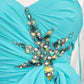 Blue Beaded Long Tulle Ball Gown Evening Gown Party Dress nv4372