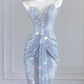 Silver Shiny Long Sequined Prom Dress Evening Dress Party Dress nv4722