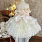 NiceVestidos-🩰Vintage White Bow Short Tulle Princess Homecoming Dress Birthday Party Dress nv5531