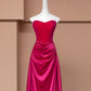 Pink Elegant Fashion Long Satin Prom Dress Evening Dress Party Dress nv4734