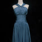 Blue long chiffon Prom Dress evening gown bridesmaid dress nv4395