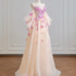 Robe de bal en tulle fleuri rose et violet nv5048