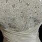 Ivory White Sparkling Homecoming Dress Exquisite Beaded Short Satin Ball Gown Evening Dress nv4382