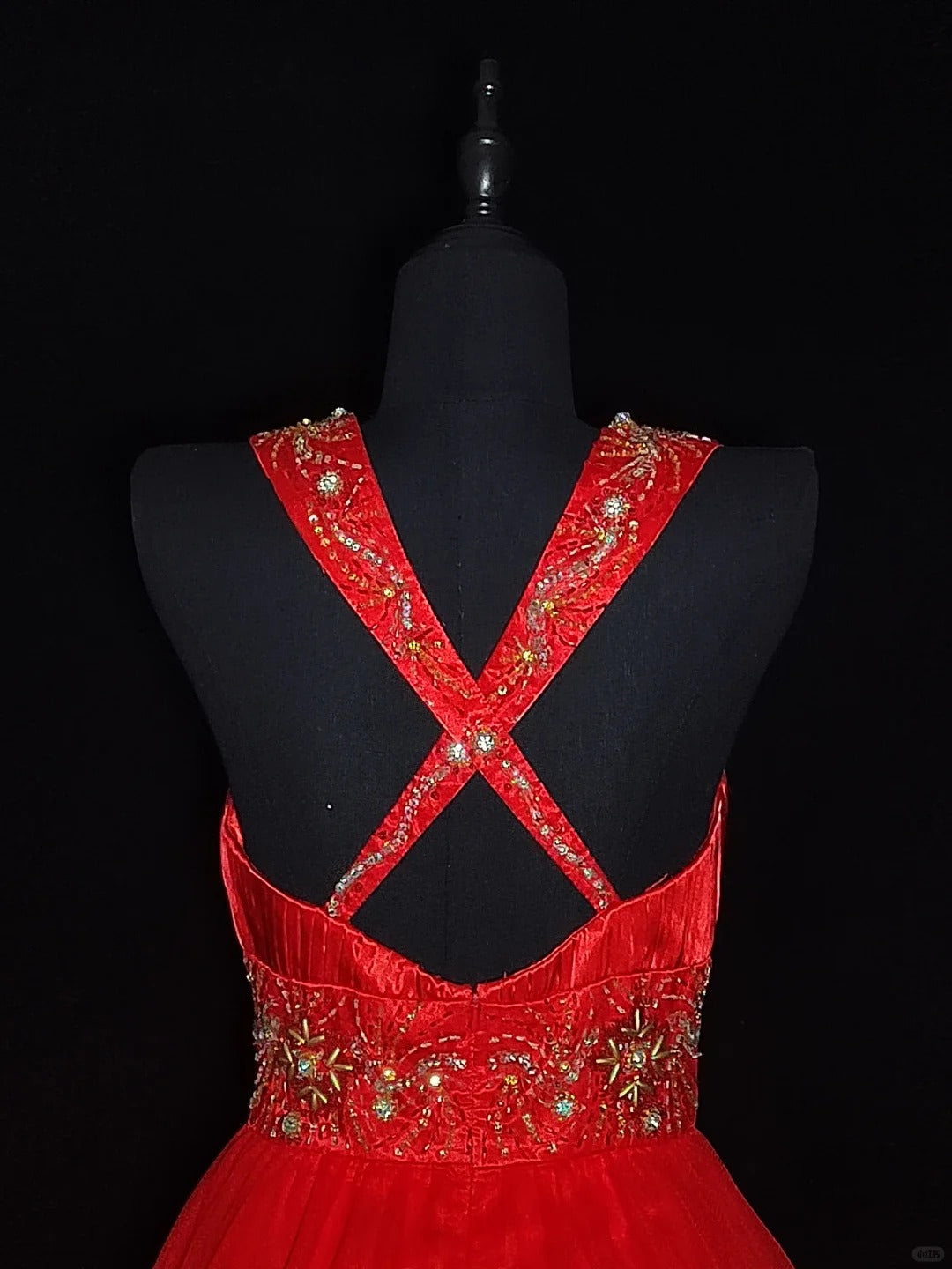 Rot Wunderschöne Elegante Mode Exquisite Edelstein Perlen Kurzes Satin Tüll Ballkleid Abendkleid Abschlussballkleid Homecoming Kleid nv3871