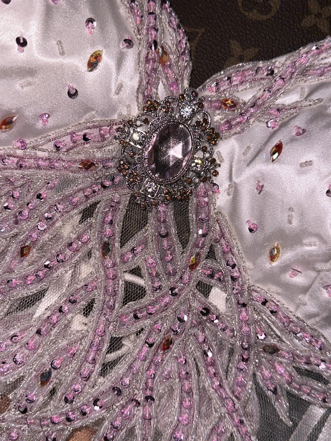 Silver Beading Fashion Elegant Long Satin Prom Dress Evening Dress Party Dress nv4687