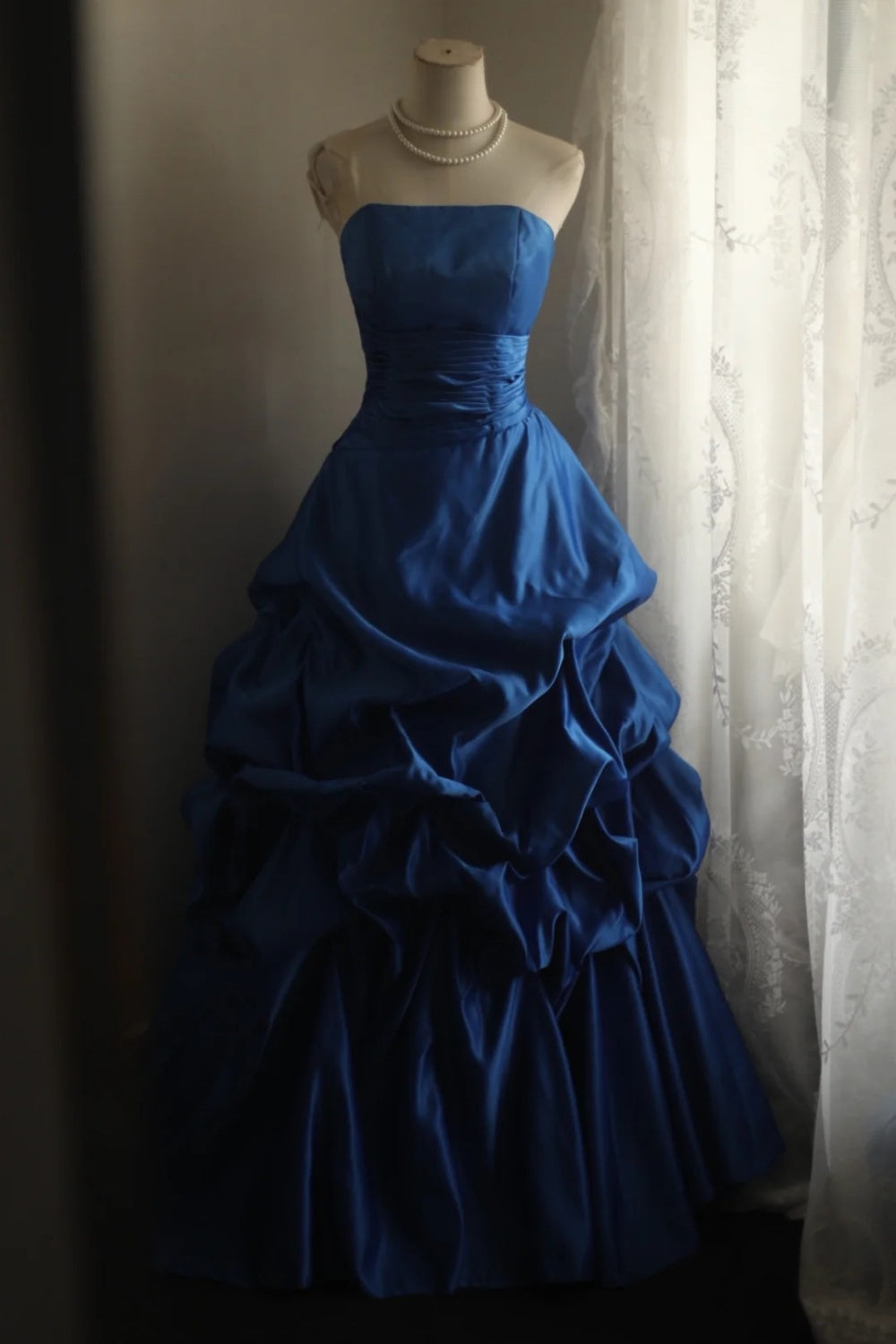 Blue Princess Dress Retro Long Dress NV6589