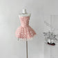 Pink Butterfly Short Chiffon Homecoming Dress Birthday Party Dress nv5264