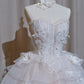 NiceVestidos-_Elegant and delicate pink floral long ball gown/princess dress NV5989