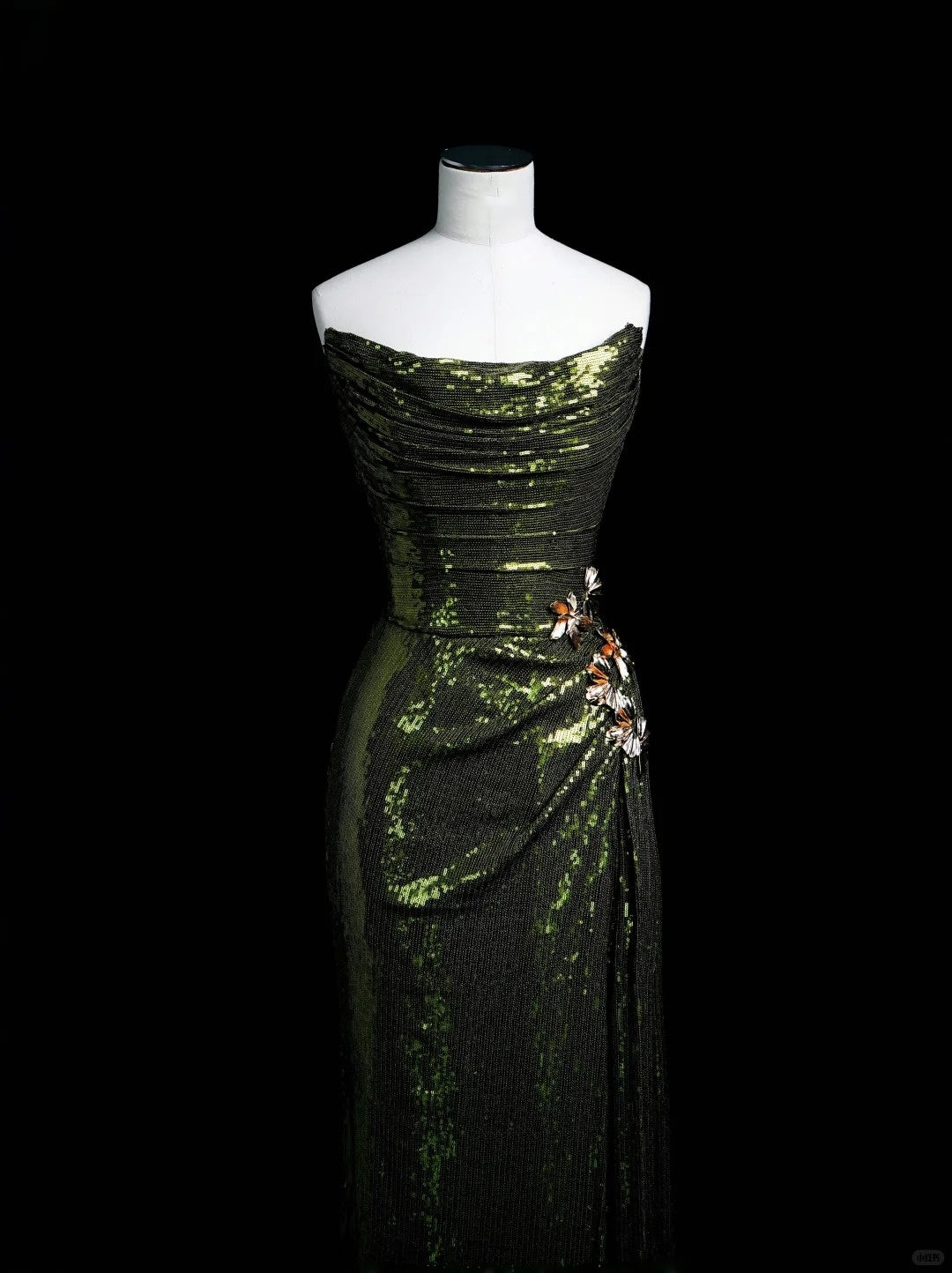 Green gorgeous sequins fashion long ball gown evening dress party dress nv4358
