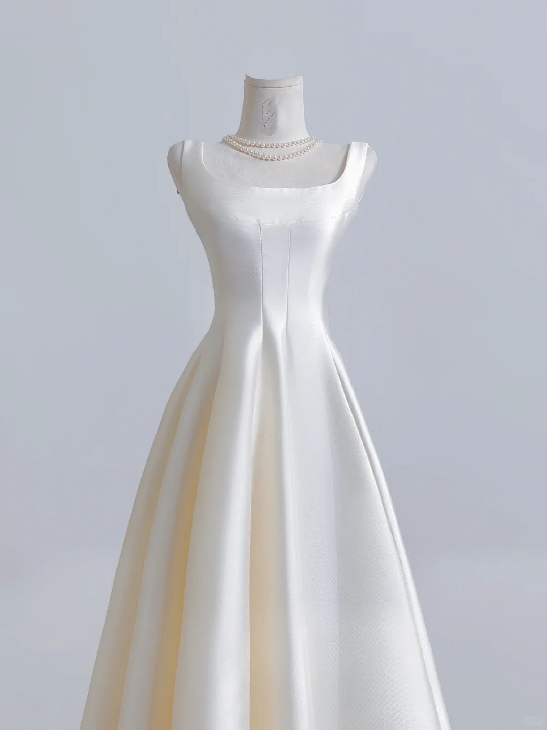 White Simple Fashion Elegant Long Satin Prom Dress Evening Dress Party Dress nv4951