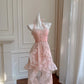Pink Sweet Elegant Exquisite Beaded Long Chiffon Homecoming Dress Prom Dress Evening Dress Party Dress nv4154