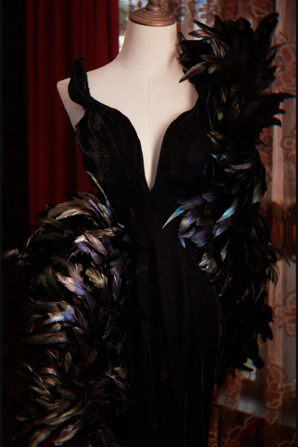 Black Long Elegant Formal Evening Gown NV6539