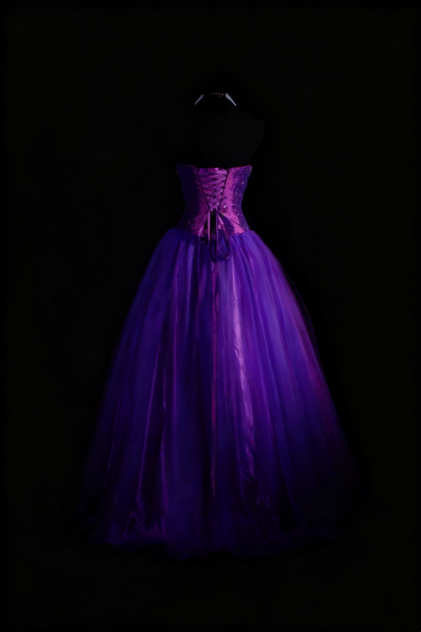 NiceVestidos--Vintage Purple Delicate Beaded Long Satin Tulle Ball Gown Graduation Dress NV5861