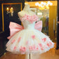 Pink floral cute short tulle prom dress evening dress homecoming dress birthday dress nv4787