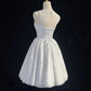 White pure simple beautiful sparkling fashion elegant exquisite rhinestone short mini backless floor length tulle homecoming  nv4289