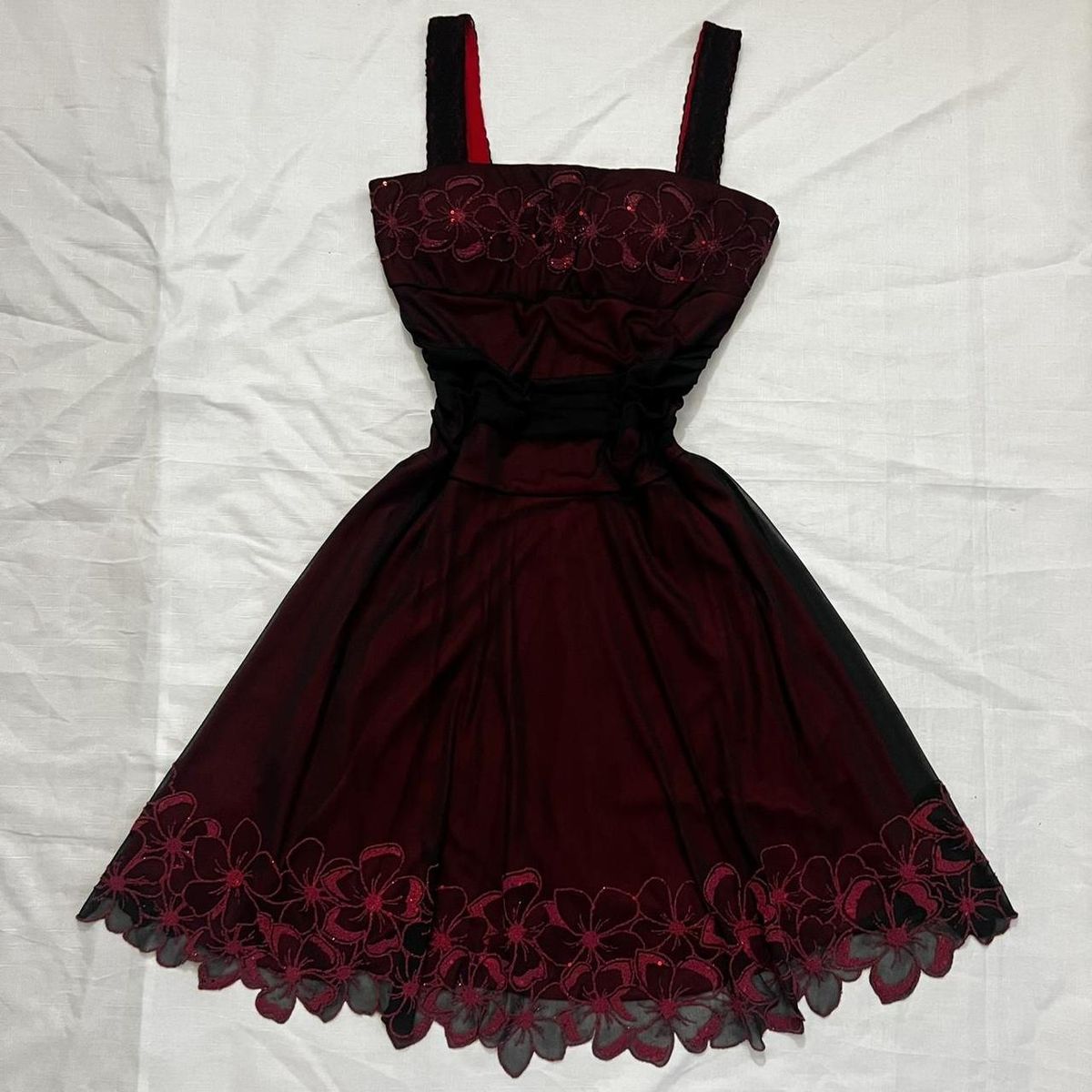 Red stylish short back to school dress party dress nv4900