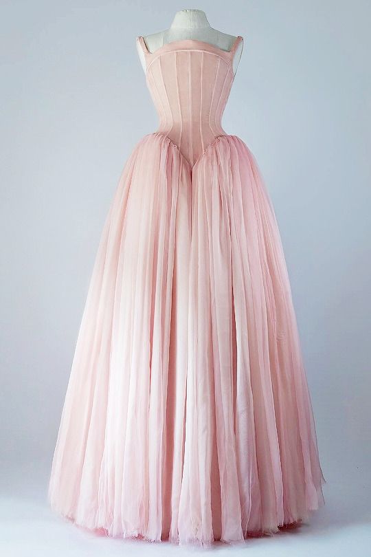 Robe longue de soirée en tulle rose vintage simple et élégante avec corset nv2723