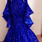 NiceVestidos-_Long-sleeved dress Royal Blue Sequin Gown Modest Burgundy Prom Dress NV6060