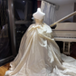 Strapless 3D Butterfly Jacquard Ball Gown, Long Train Wedding Bridal Dress  NV7100