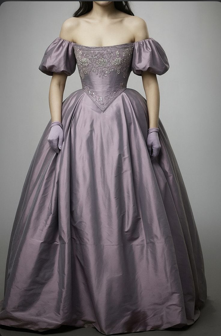 NiceVestidos-Purple Retro-Style Long Ball Gown NV6114