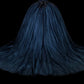 Navy Blue Gorgeous Exquisite Beaded Floral Long Tulle Ball Gown Evening Dress nv4379
