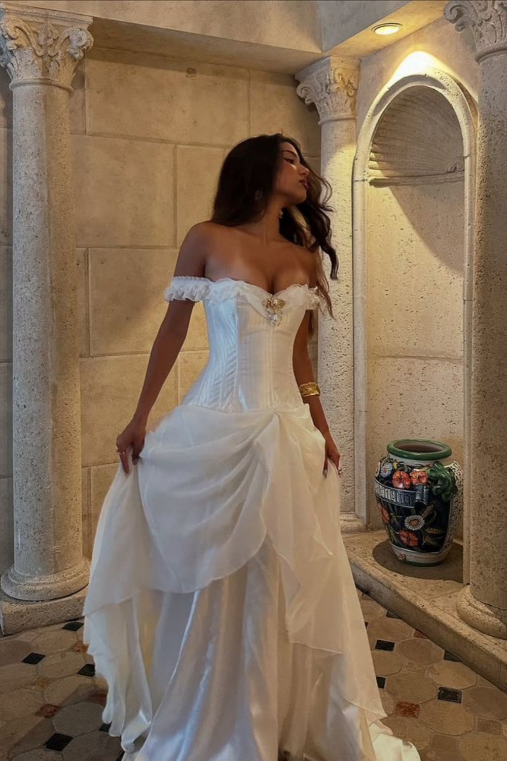 Robe de bal longue noire style rétro NiceVestidos NV6113