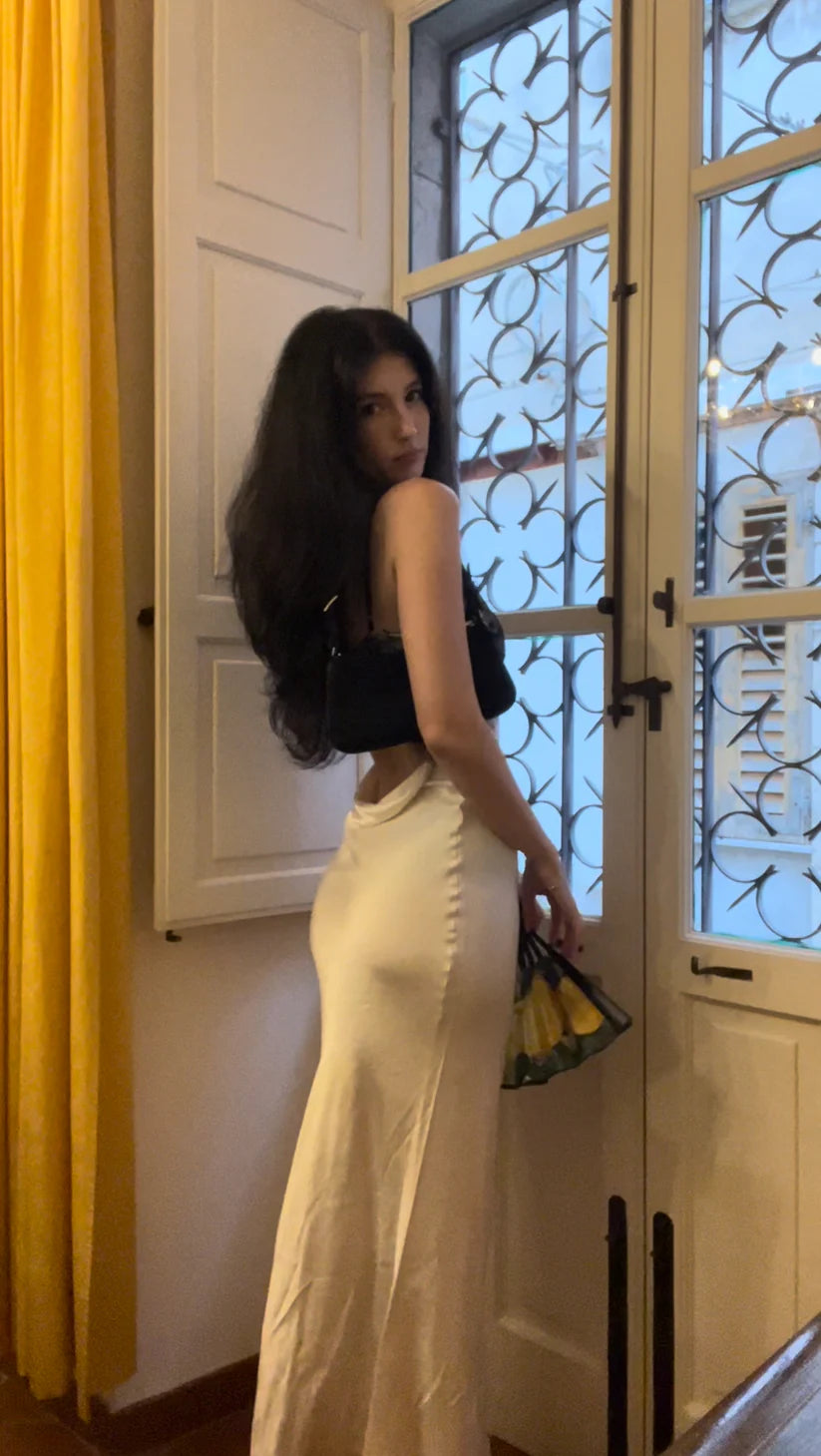 Beautiful Cream Stunning Black Lace Long Backless Satin Party Gown Evening Dress Accompanying Dress nv4106