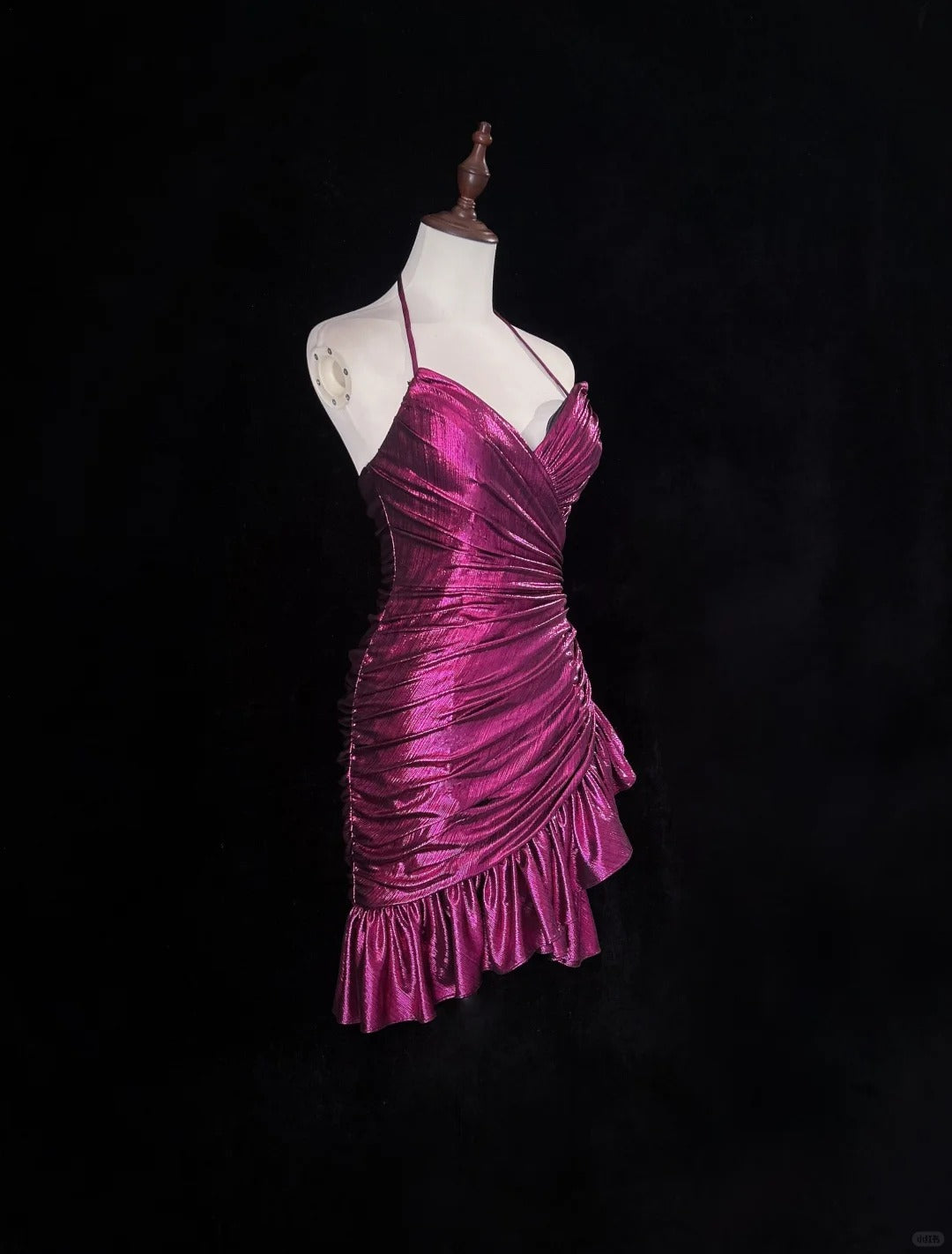 Rosa Homecoming-Kleid Spaghettiträger Kurzes Partykleid nv4224