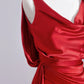 Red Elegant Fashion Backless Long Satin Prom Dress Evening Dress nv4974