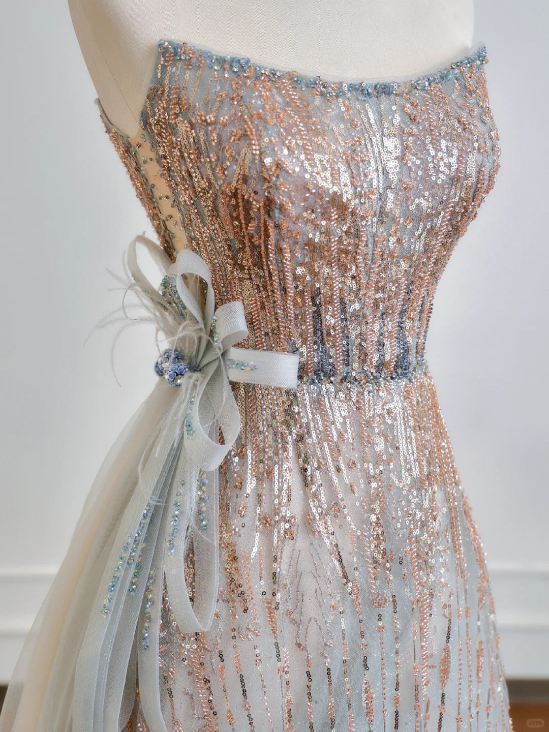 Gilded Gradient Black Dress Long Sequins Prom Dress Evening Dress Party Dress nv4946