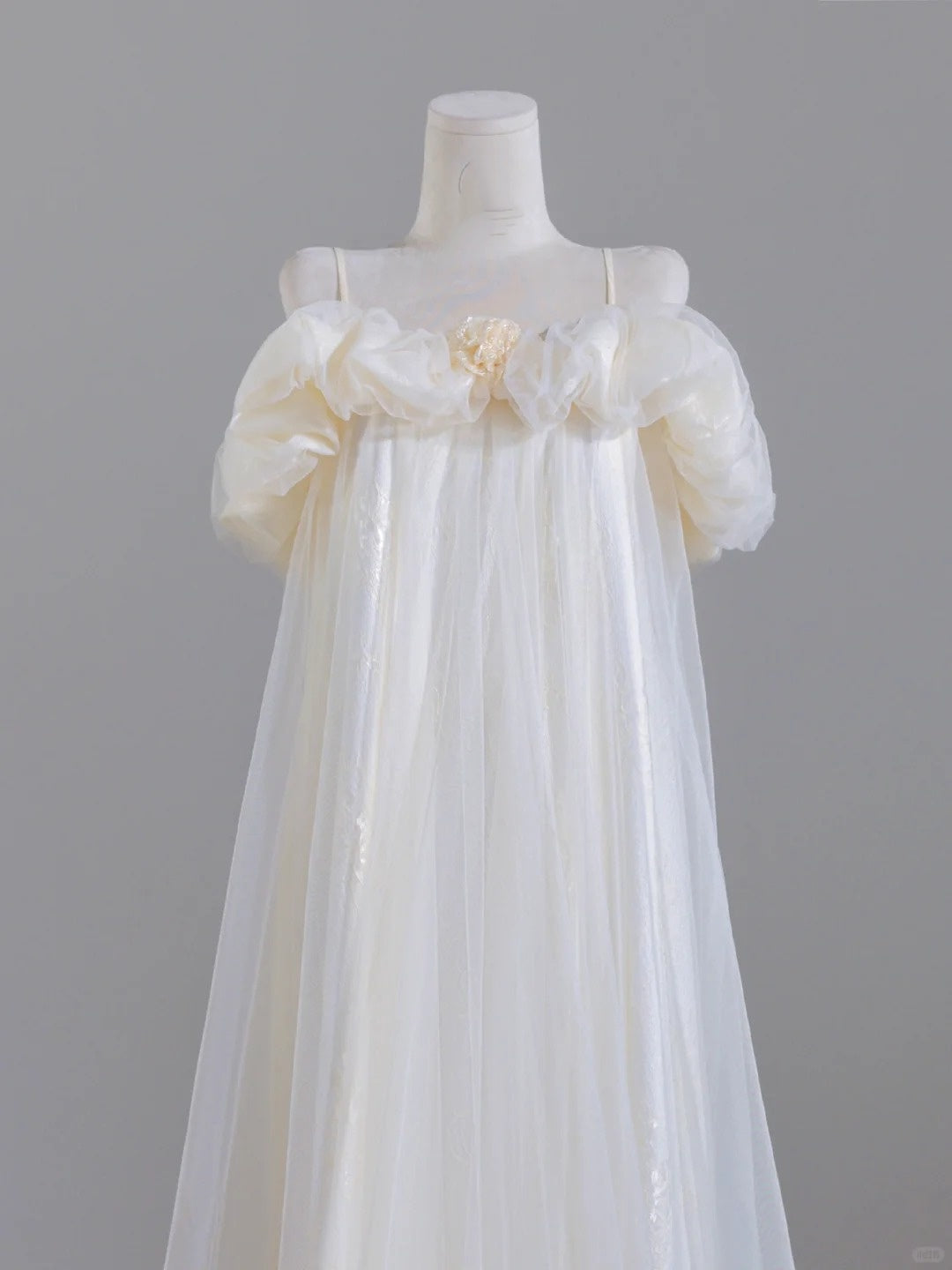 Light Yellow Sweet Floral Long Chiffon Prom Dress Evening Dress Party Dress nv4960